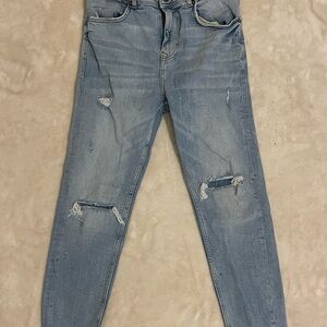 Distressed Light Wash Jeans